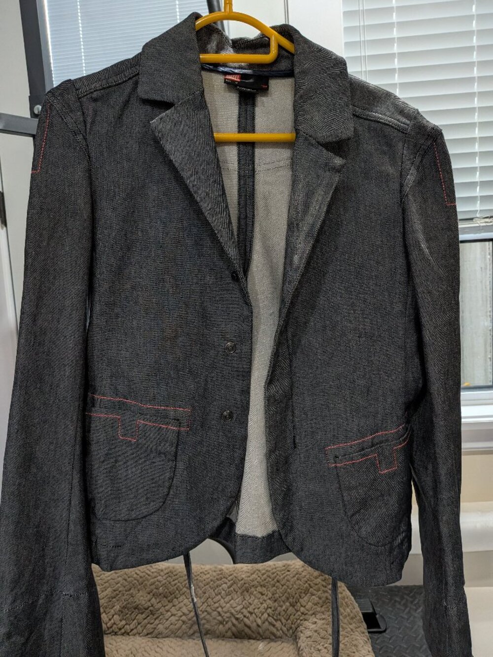 Diesel Vintage Y2K Contrast Stitch Denim Blazer